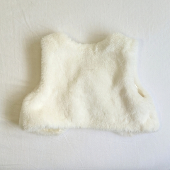 children's place ivory faux fur vest 3-6 months baby girl - Picture 4 of 4